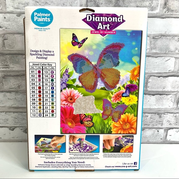 Palmer Paints Butterfly Diamond Art Jewel by Number - NEW - Picture 5 of 6